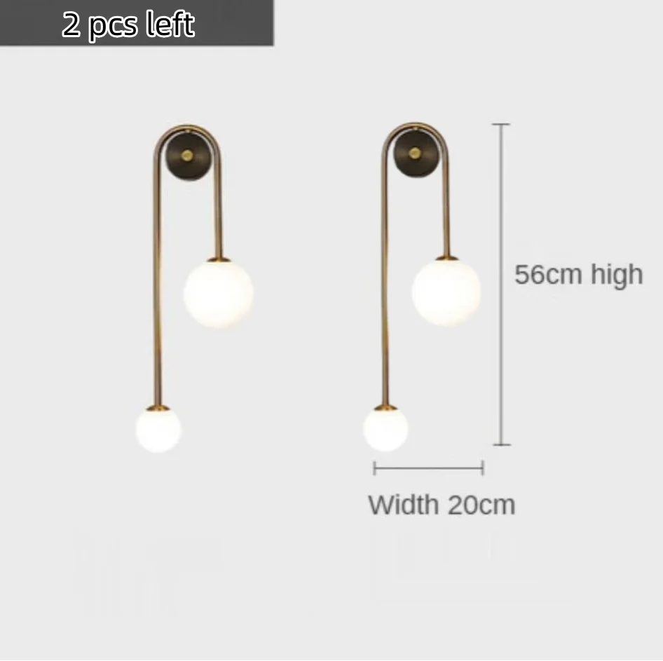 Afralia™ Glass Ball LED Wall Lamp: Modern Round Gold Iron Light for Bedroom, Living Room