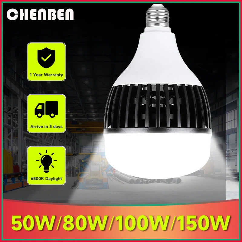 Afralia™ 220V E27 LED Bulb: High Power 30W-150W LED Light for Garage Warehouse