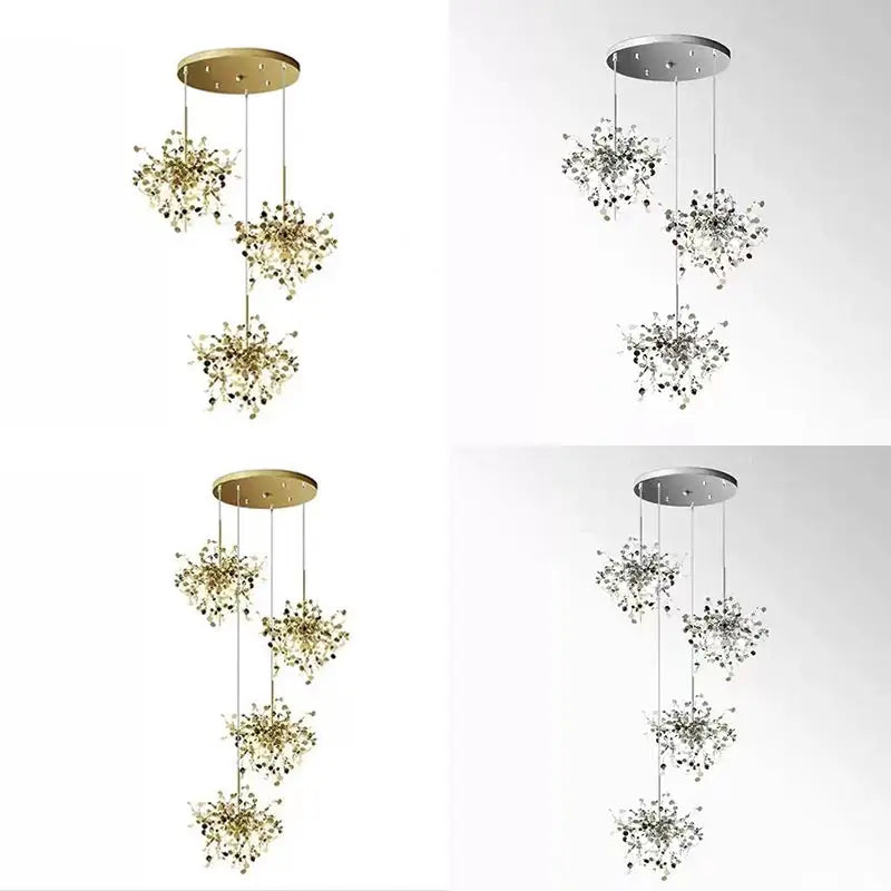 Afralia™ Gold LED Ceiling Pendant Light Fixture for Home Decoration and Modern Living