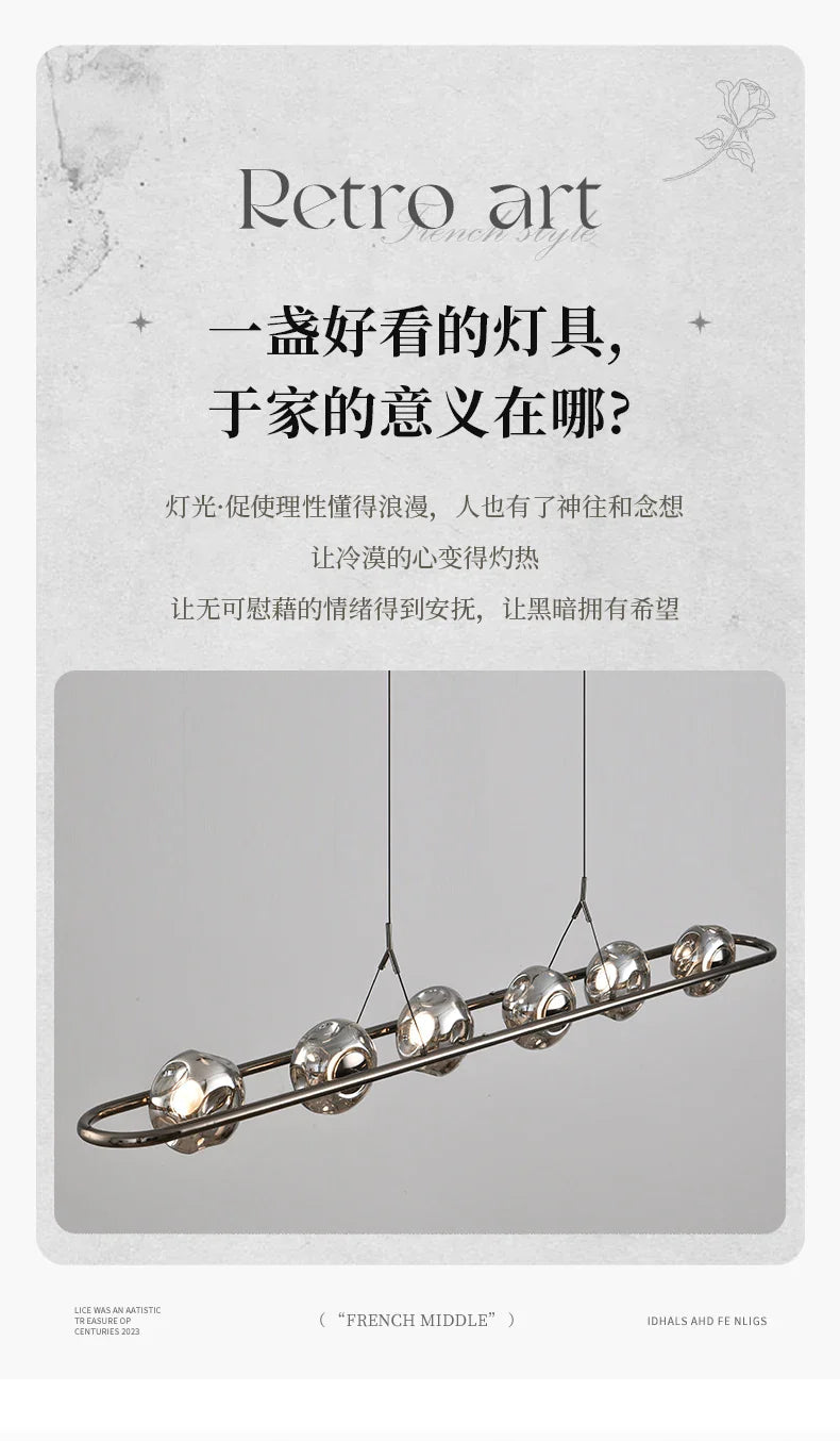 Afralia™ Glass Chandelier for Dining Table | Nordic Minimalist Island Bar Light