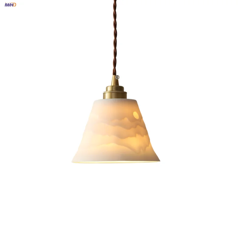 Afralia™ Ceramic LED Pendant Lamp: Adjustable Modern Hanging Light for Kitchen, Dining Room, Bar