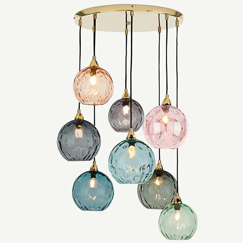 Afralia™ Glass Ball Lustre Pendant Lights - Modern Nordic Design for Kitchen, Bedroom, or Restaurant