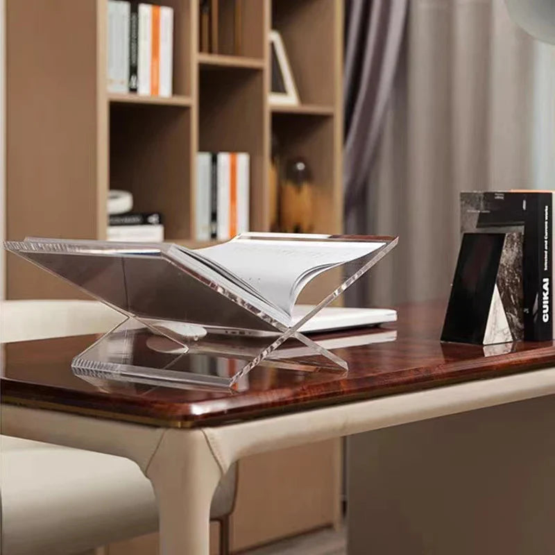 Afralia™ Marble Bookends: Creative Acrylic Bookshelf Holder for Elegant Home Decor