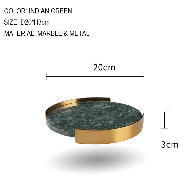Afralia™ Marble Tray with Golden Metal Pallet for Bathroom Luxury Storage