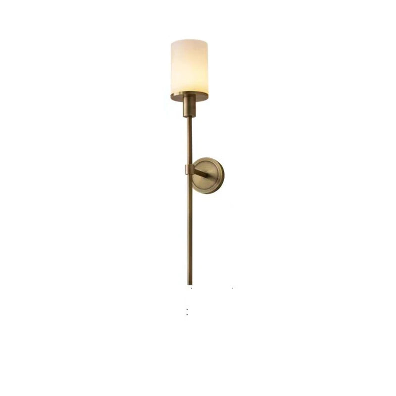 Afralia™ Marble Home Wall Light Sconce - Brass E14 Bulb, Gold/Black/Copper