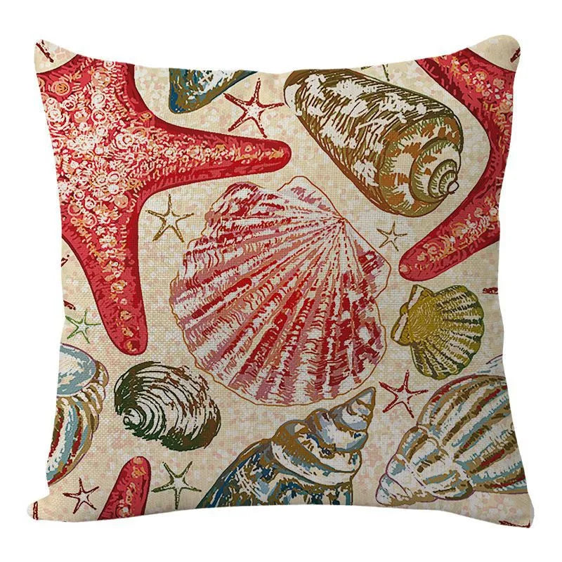 Afralia™ Coastal Cushion Cover - Sea Theme Decorative Sofa Pillowcase