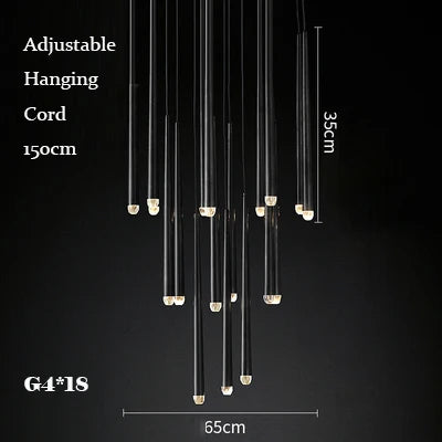 Afralia™ Retro Copper Gold Chandelier Pendant Light for Living Room Dining Bar