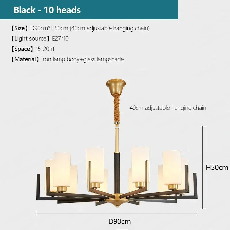 Afralia™ Retro LED Chandeliers for Home Decor – Elegant Lighting Fixtures for Living Room