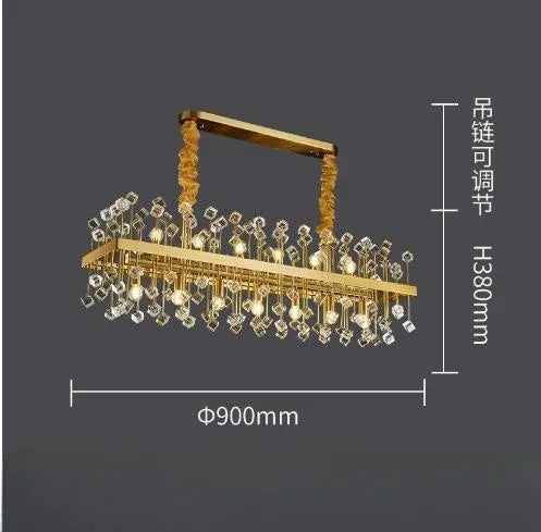 Afralia™ Luxury Glass Chandelier LED Pendant Light for Living Room, Bedroom, and Restaurant