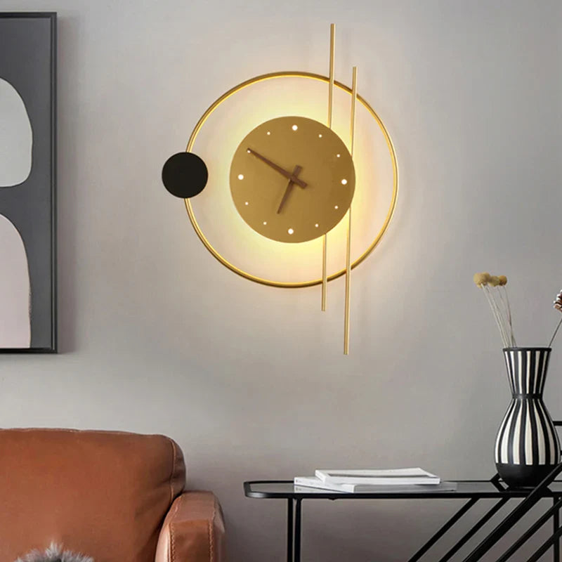 Afralia™ Wood Grain Round LED Wall Lamp for Modern Nordic Interior Decor