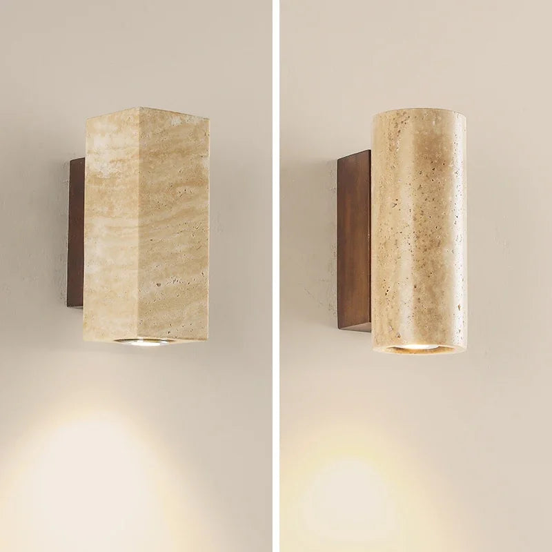 Afralia™ Natural Stone Wall Sconce Art for Bedroom and Living Room Lighting