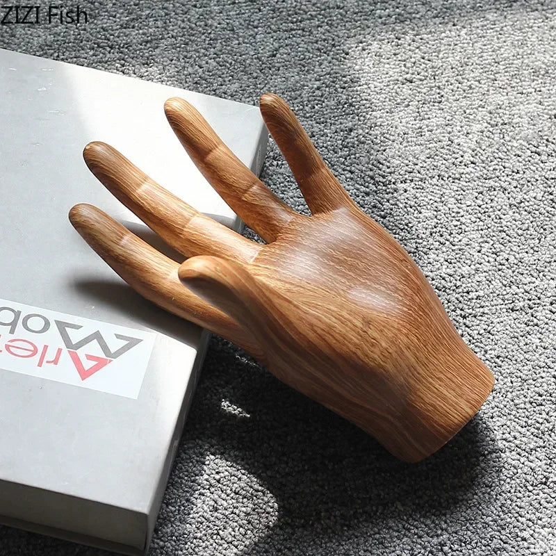 Afralia™ Hand Palm Sculpture Resin Decoration Crafts Character Statue Room Decor