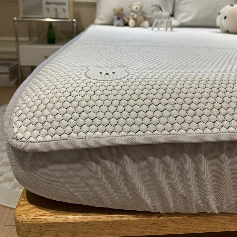 Afralia™ Cooling Ice Bean Sheet Set: Breathable Rayon Mat & Pillowcases for Summer Bed
