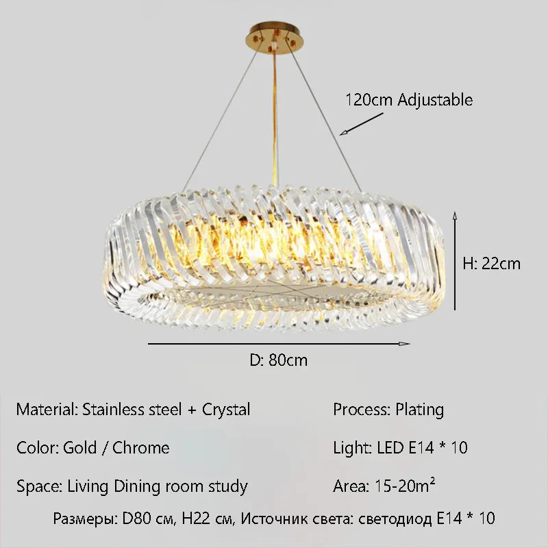 Afralia™ Modern Crystal LED Chandelier Pendant Lights for Living Dining Bedroom Villa