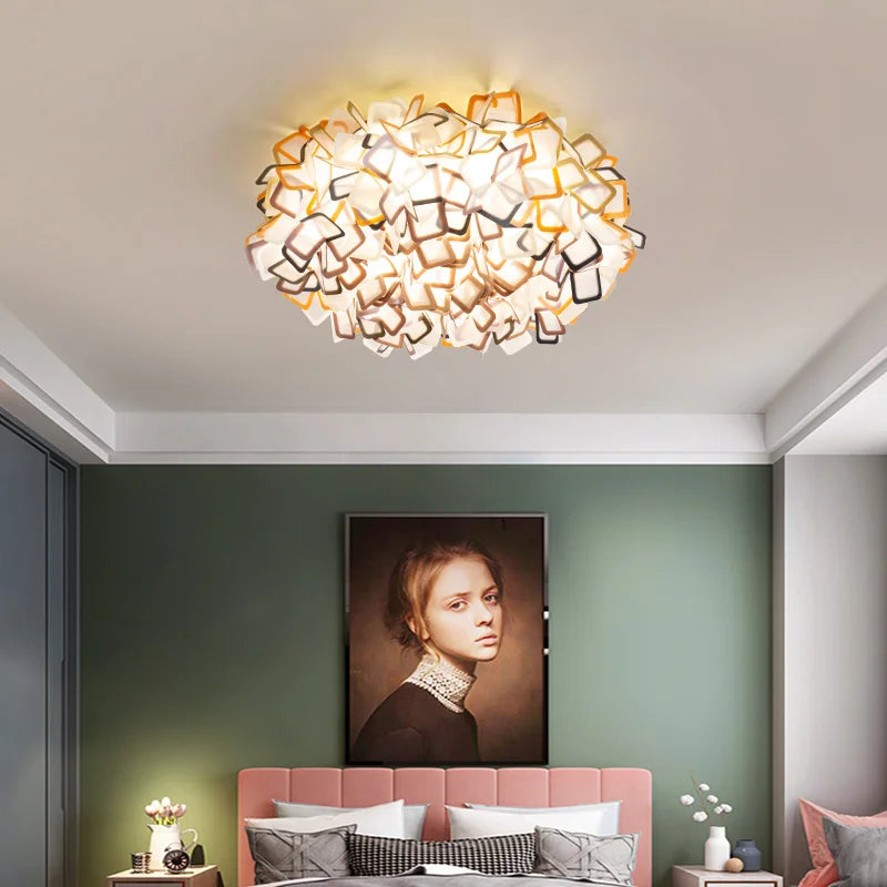 Afralia™ Petal Chandelier Light Luxury Nordic Feather Ceiling Lamp