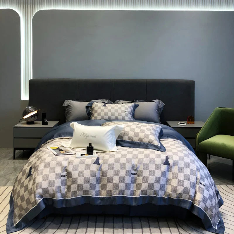 Afralia™ Eucalyptus Lyocell Flowers Duvet Set with Sheet & Pillowcases