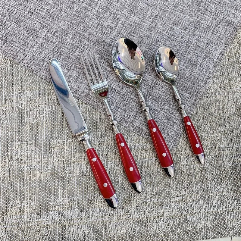 Afralia™ Stainless Steel Cutlery Set - Forks, Spoons, Knives, Teaspoons, Dinnerware & Tableware