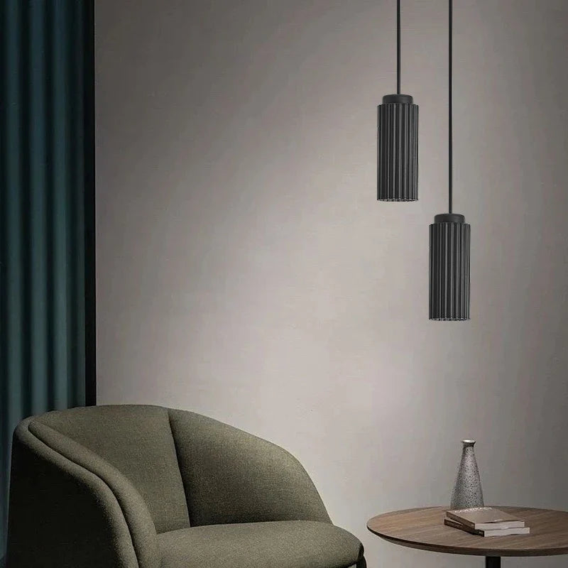 Afralia™ Nordic Cylinder LED Pendant Light for Modern Living Room, Kitchen, and Bedroom Decor