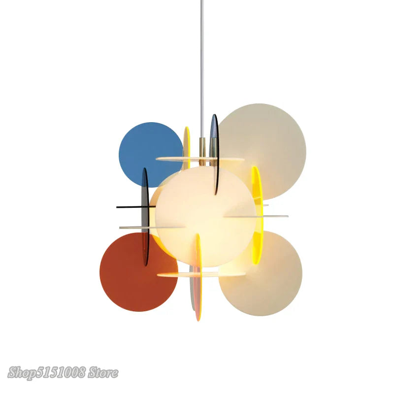 Afralia™ LED Acrylic Pendant Lights: Nordic Creative Splice, Colorful for Living Room & Children's Room
