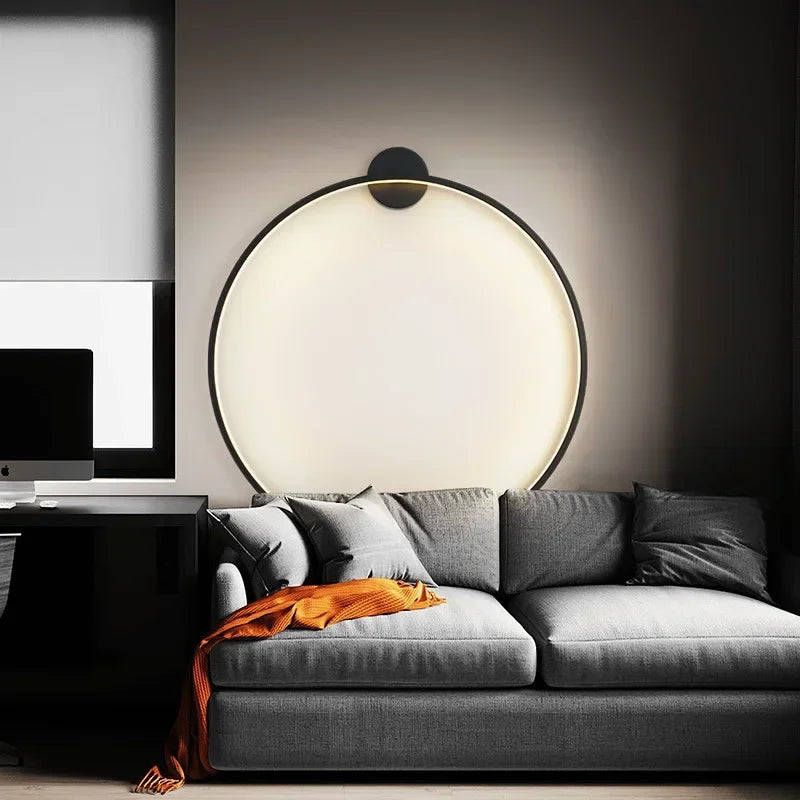 Afralia™ LED Circle Wall Lamp Indoor Decor Sconces Living Room Hotel Lights