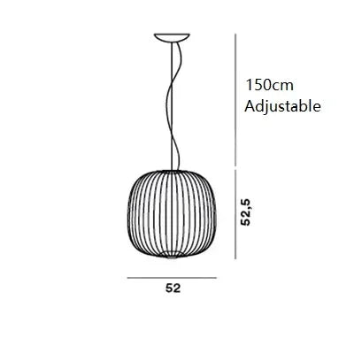 Afralia™ Spokes Pendant Lamp: Modern LED Retro Hanging Bird Cage Light