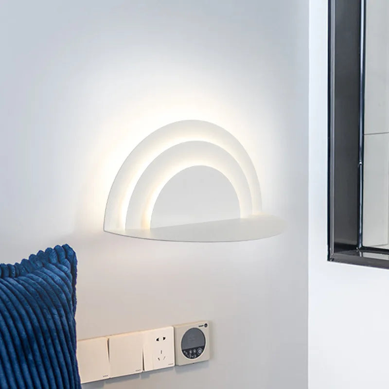 Afralia™ Wireless Charging Bedside Lamp with Storage, Decorative Wall-mounted Bedroom Light