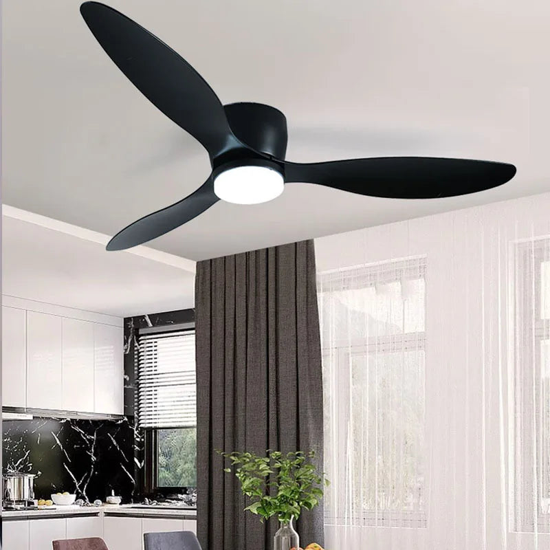 Afralia™ LED Ceiling Fan Light for Bedroom and Restaurant, Nordic Style Electric Fan.