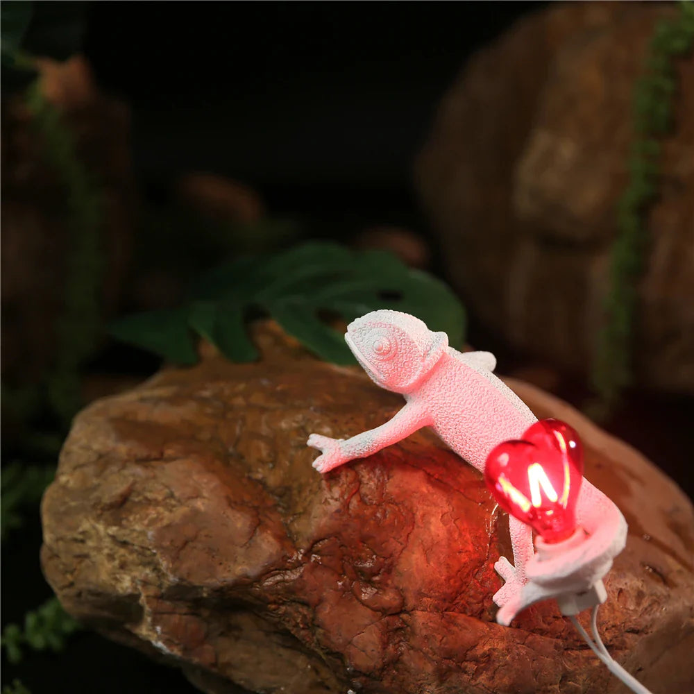 Resin Lizard Night Light Chameleon Table Lamp LED Wall Lamp Afralia™ Luminarie