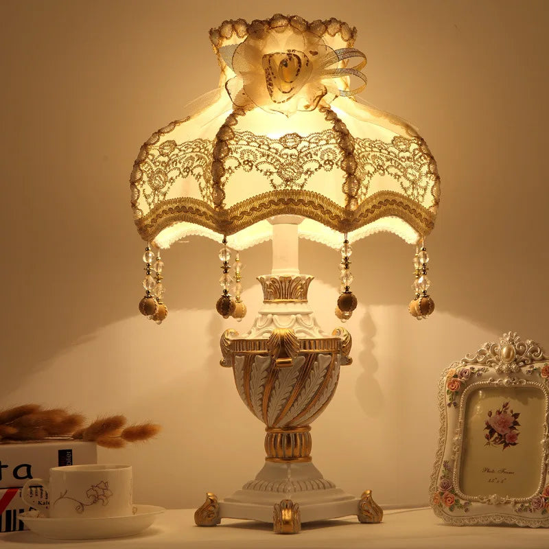 Afralia™ Nordic Princess Vintage Table Lamp for Bedroom and Living Room Décor