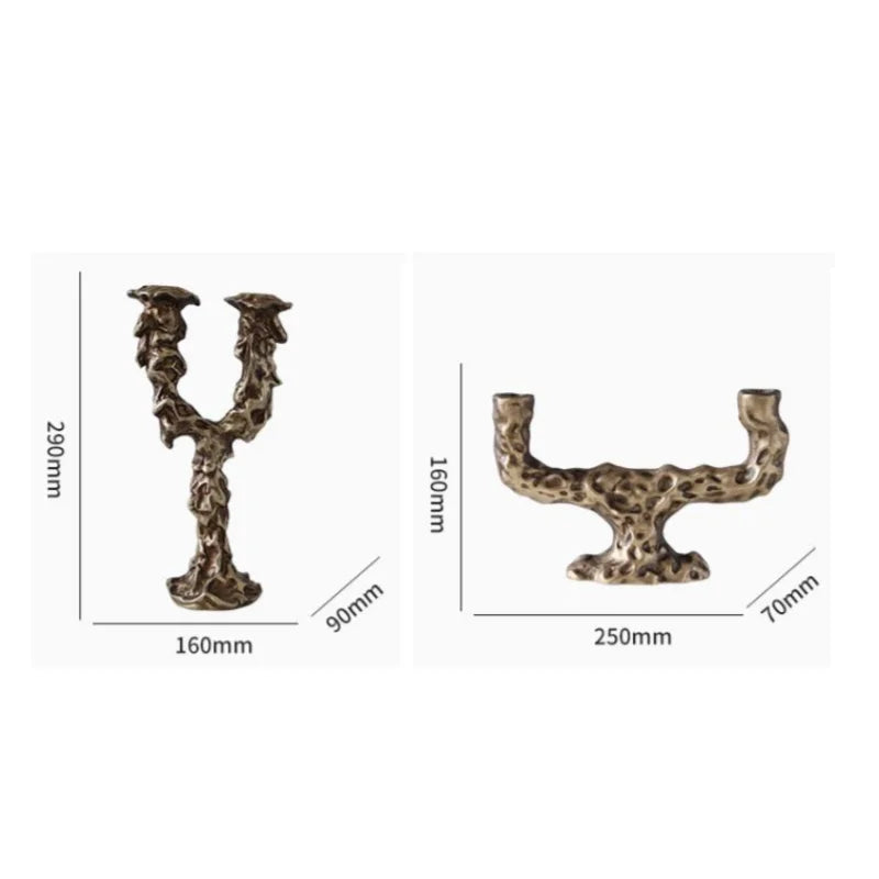 Vintage Resin Candlestick Candelabrum by Afralia™ - Home Decor & Wedding Accent