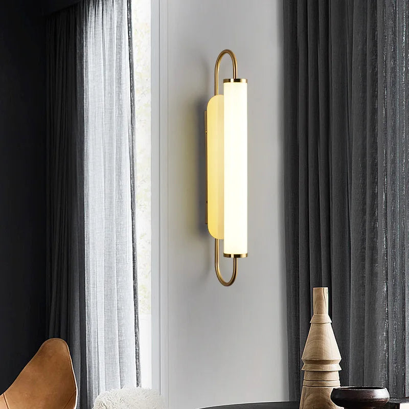 Afralia™ Nordic White Acrylic LED Wall Lamp for Modern Living Room and Bedroom.