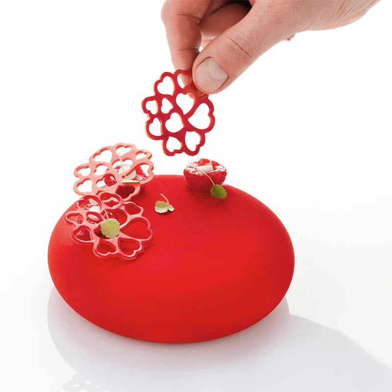 Afralia™ Heart Leaf Shaped Silicone Mold for Dessert Decoration and Molecular Gastronomy