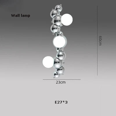 Afralia™ Chrome Gold Molecule Chandelier - Dimmable LED Hanging Lamps