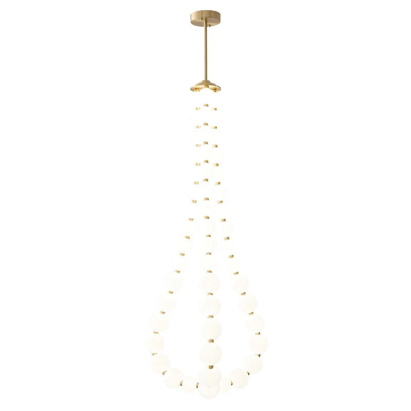 Afralia™ Loft Stair Chandelier: Modern Rotoplastic Ball, Copper, Minimalist, Creative Design