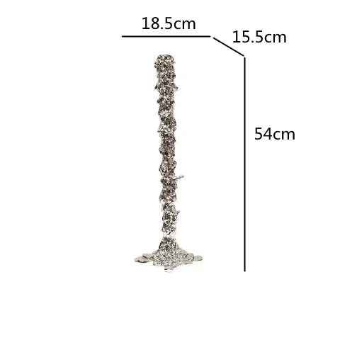 Afralia™ Golden Candlestick Holder Resin Plated Wedding Centerpiece