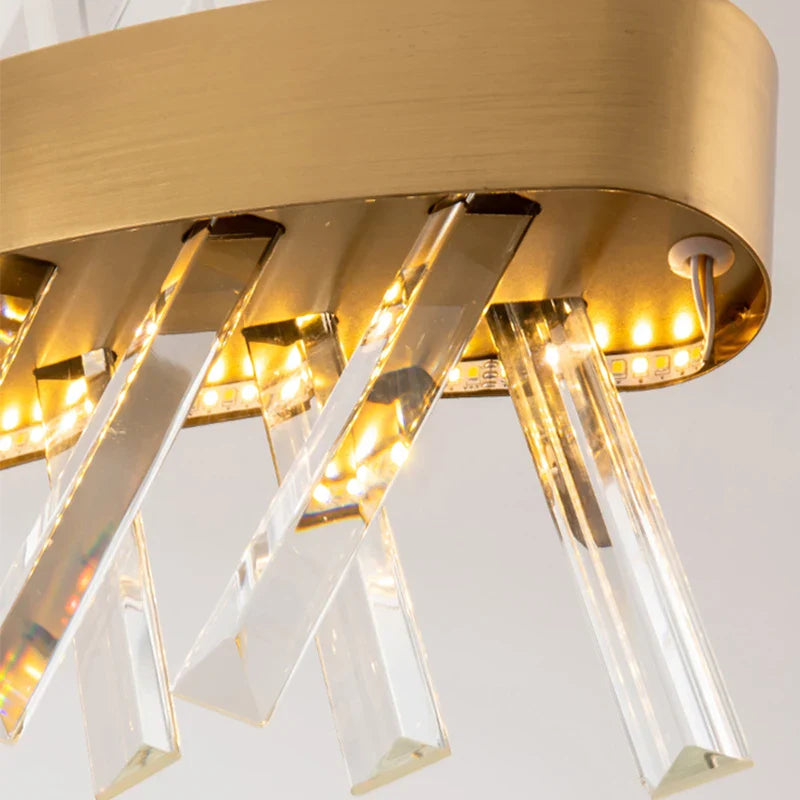 Afralia™ Contemporary LED Crystal Chandelier for Hotel, Wedding, and Living Room