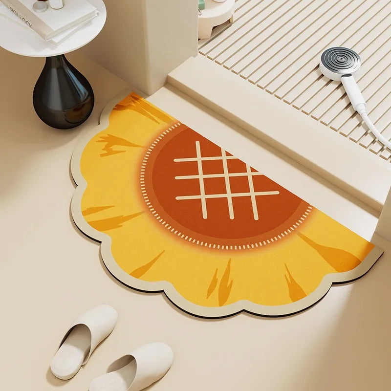 Afralia™ Quick Dry Diamond Mud Interior Floor Mat - Absorbent & Anti-Slip