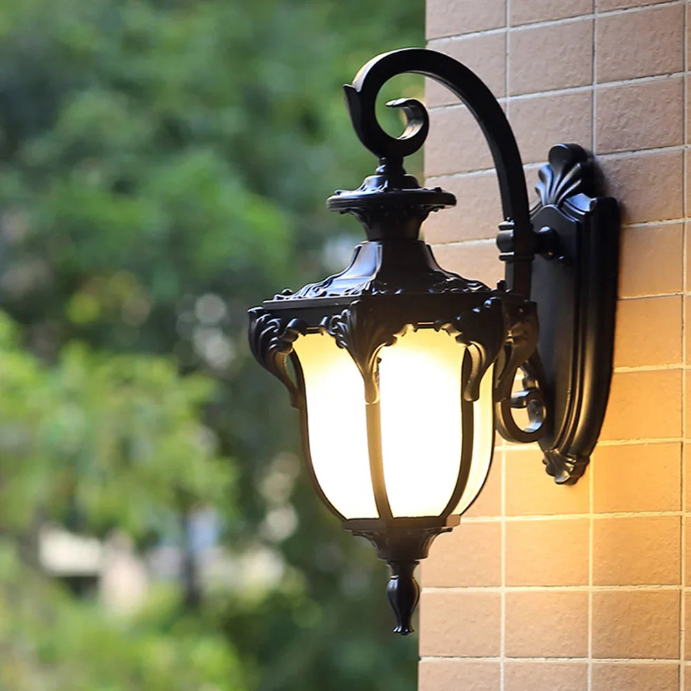 Afralia™ Retro Wall Lamp - LED Villa Outdoor Balcony Waterproof Corridor Light