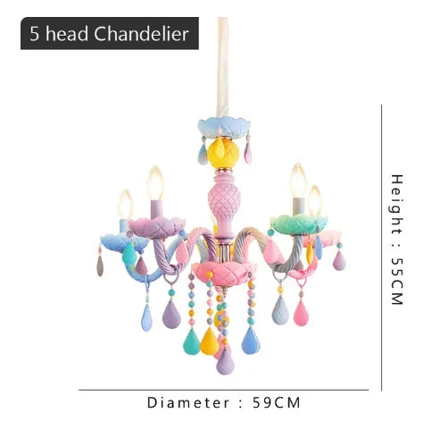 Afralia™ Nordic Children's Chandelier Girl Bedroom Living Room Indoor Pendant Light