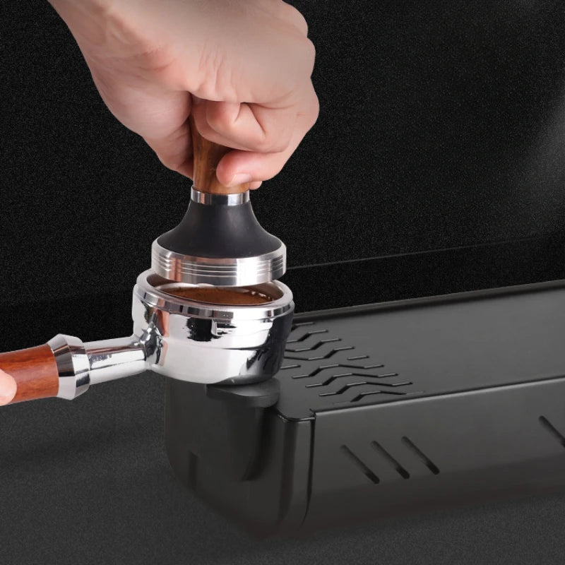 Afralia™ Espresso Knockbox Grounds Bin & Barista Tamping Station Tray