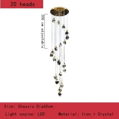 Afralia™ Crystal Chandelier Pendant Lights for Elegant Home Decor