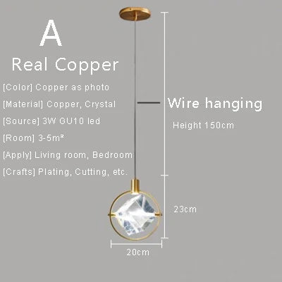 Afralia™ Crystal Pendant Lights Kitchen Fixture for Living Room, Dining Room, and Bedside