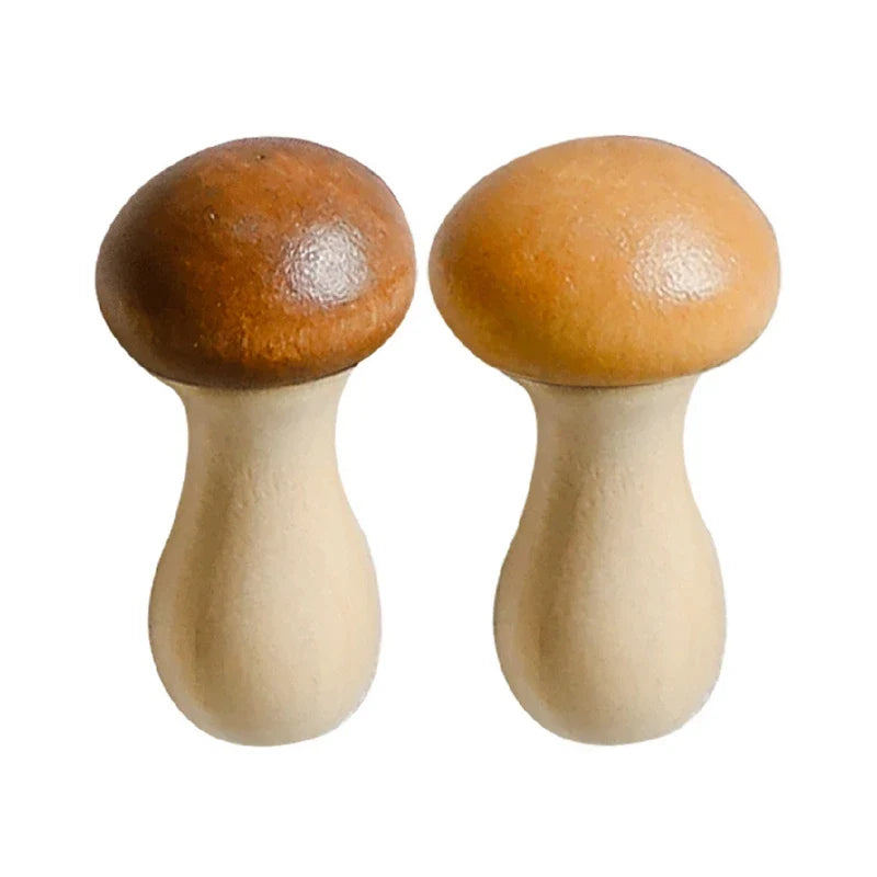 Afralia™ Wood Mushroom Chopstick Holder Stand Shelf Home Kitchen Decoration