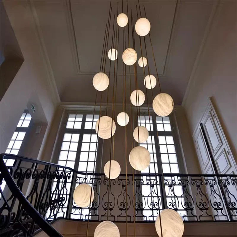 Afralia™ LED Pendant Light Chandeliers for Living Room Staircase Indoor Lighting