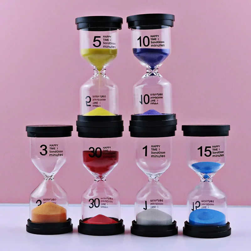 Afralia™ Kids 30-Minute Hourglass Sand Timer for Homework, Cleaning Teeth, 7 Colors