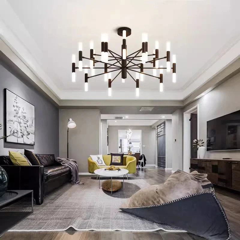 Afralia™ Modern LED Chandelier for Living Room, Salon, Bedroom, Dining Room - Indoor Pendant Lamp