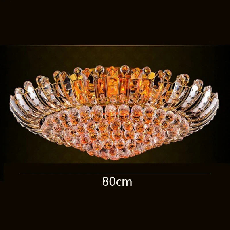 Afralia™ Lux Crystal LED Ceiling Light for Living Room & Bedroom