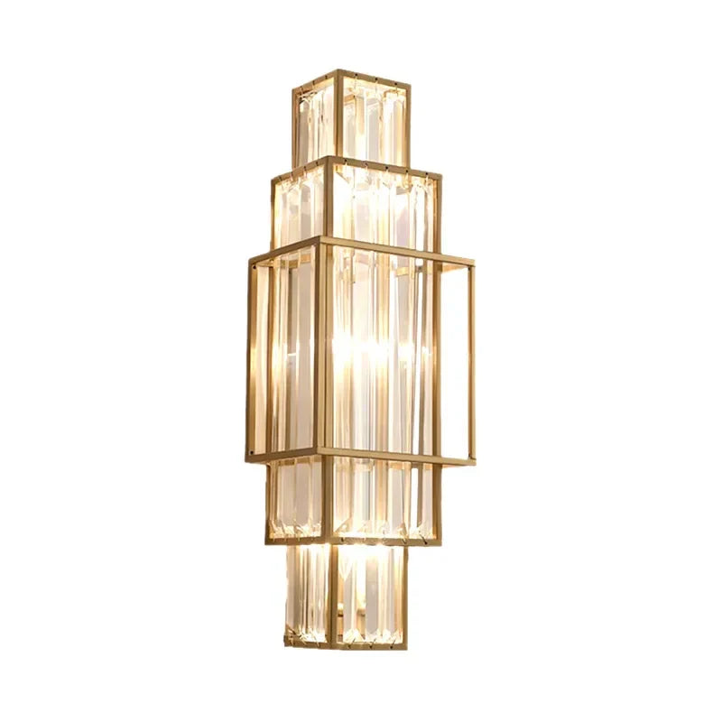 Afralia™ Glass Crystal Wall Lamp Modern Minimalist Luxury Indoor Lighting
