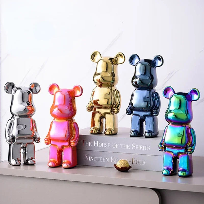 Afralia™ Bear TV Cabinet Sculpture Decor Piggy Bank, Home Decoration Art Statue