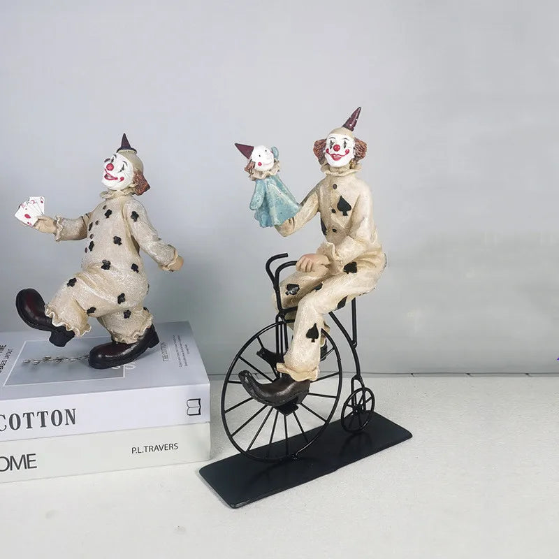 Afralia™ Circus Clown Joker Figurine: Cheerful Buffoon Doll for Home Office Decor